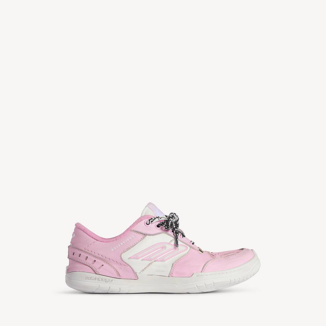 Zapatilla deportiva de mujer Hamptons mediana desgastada en rosa/blanco