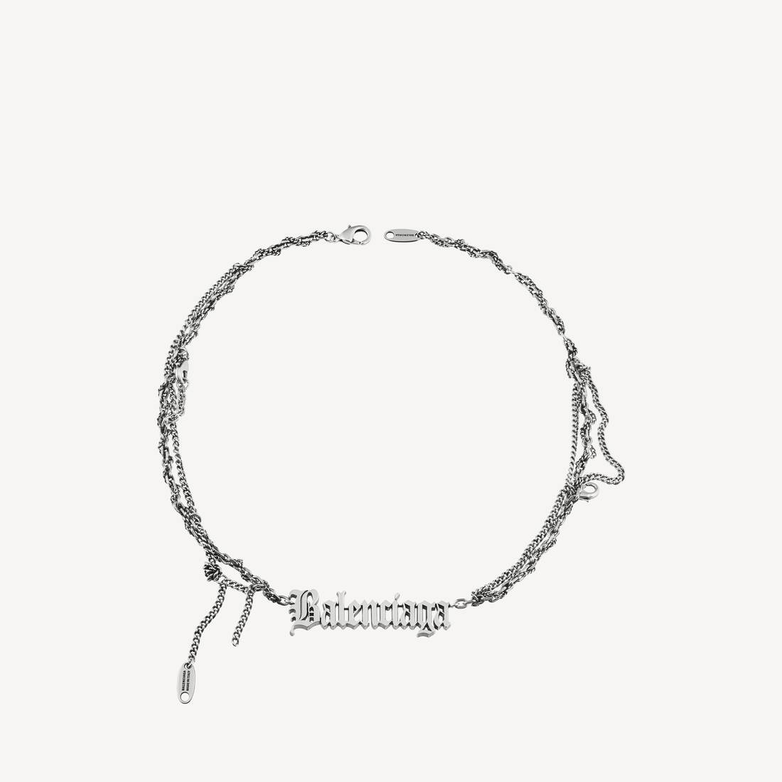 Collar Typo Destroyed en plata antigua