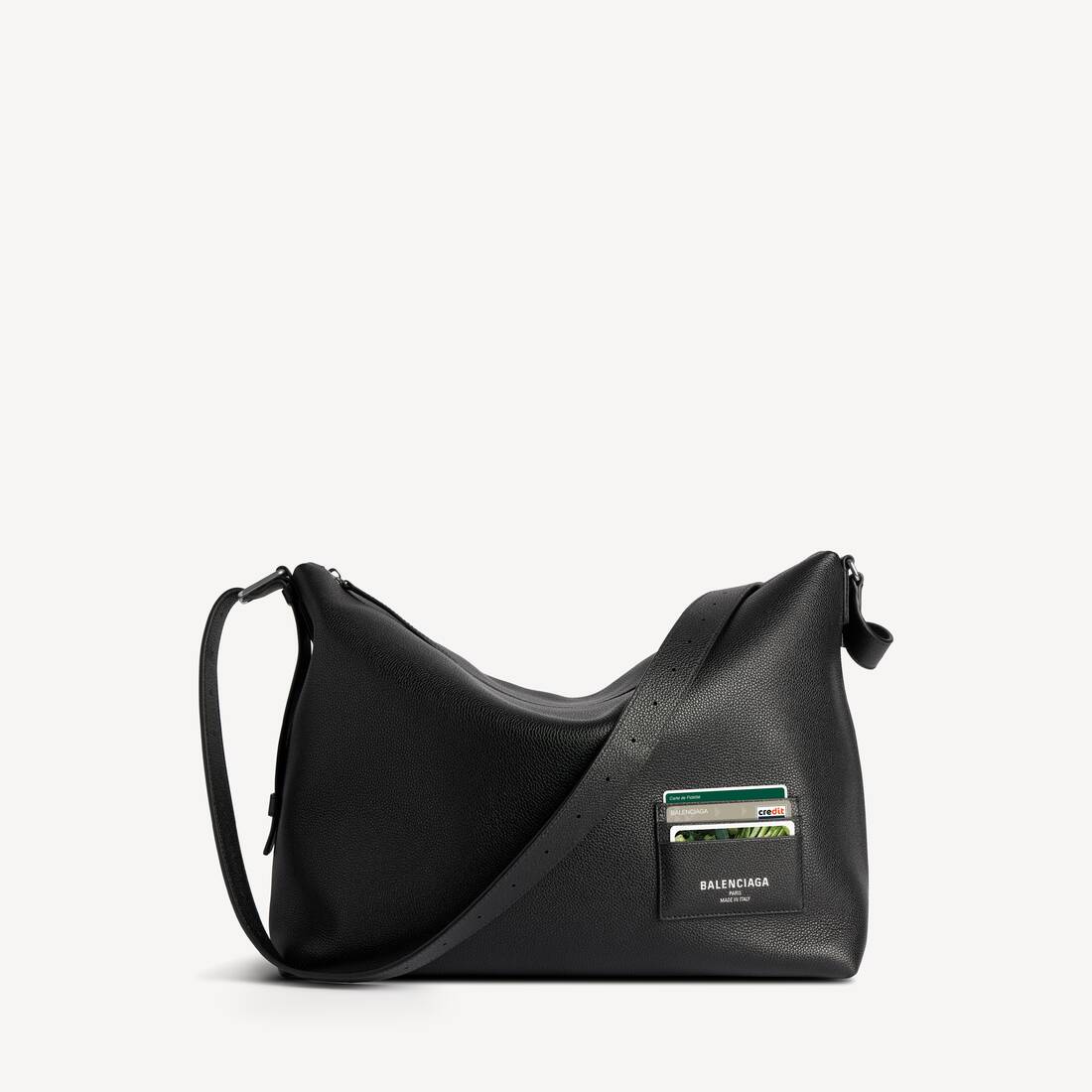 Bolso de Hombro para Hombre Grande en Negro