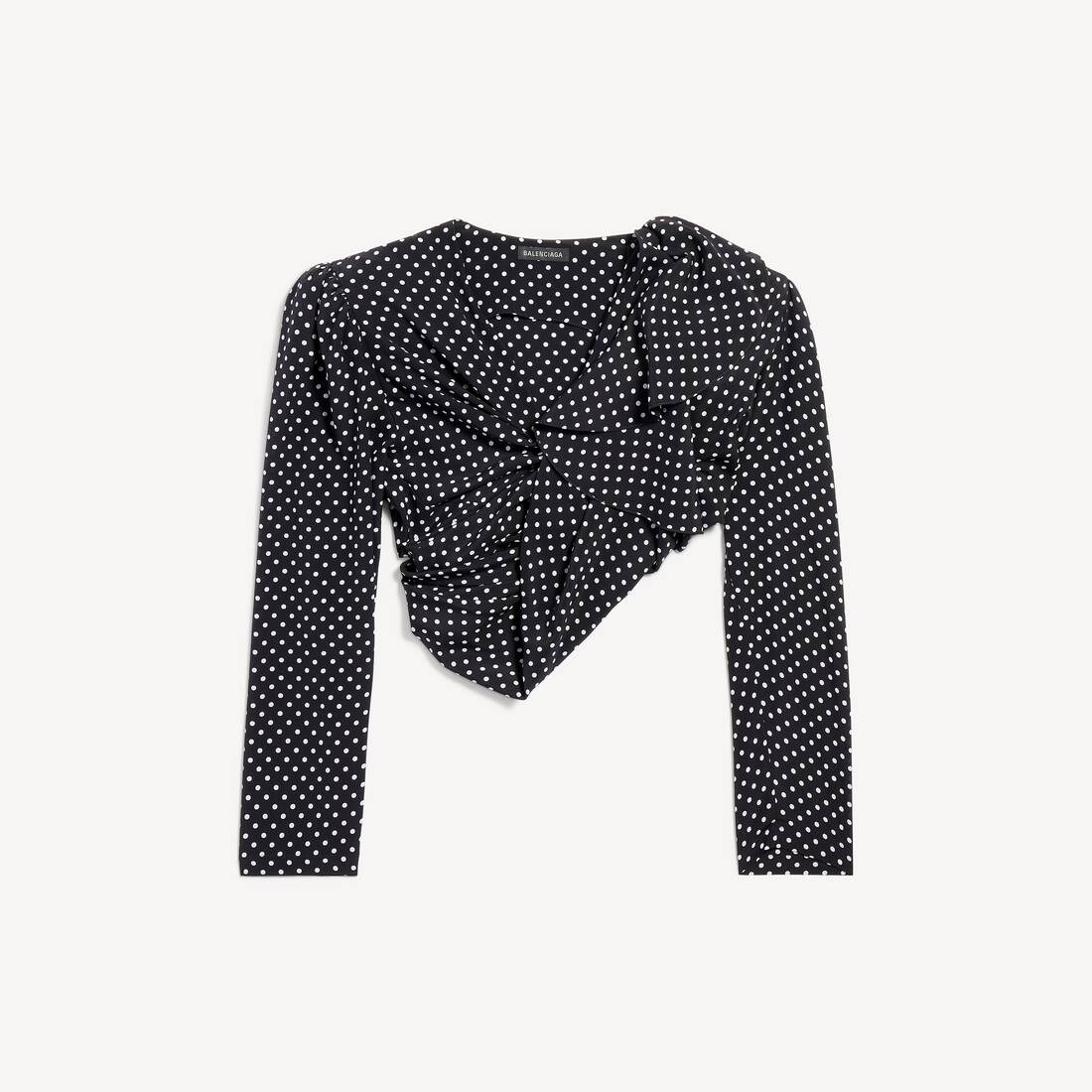 Blusa para Mujer con Corte Recto en Negro/Crema