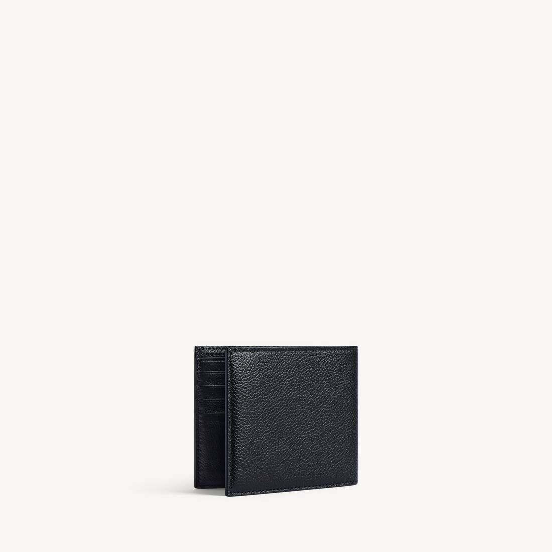 Billetera Cuadrada Plegable para Hombre en Negro/Blanco
