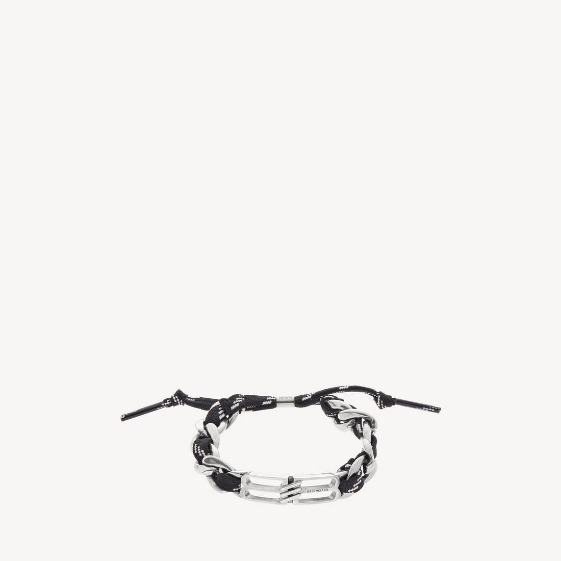 Brazaleta de encaje Bb Icon en plata antigua/negro/blanco
