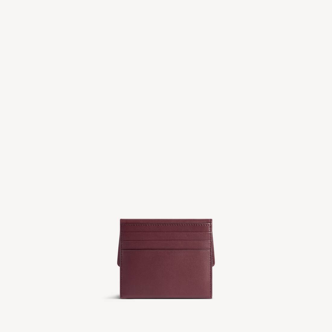 Porta tarjetas de mujer con solapa en burdeos oscuro