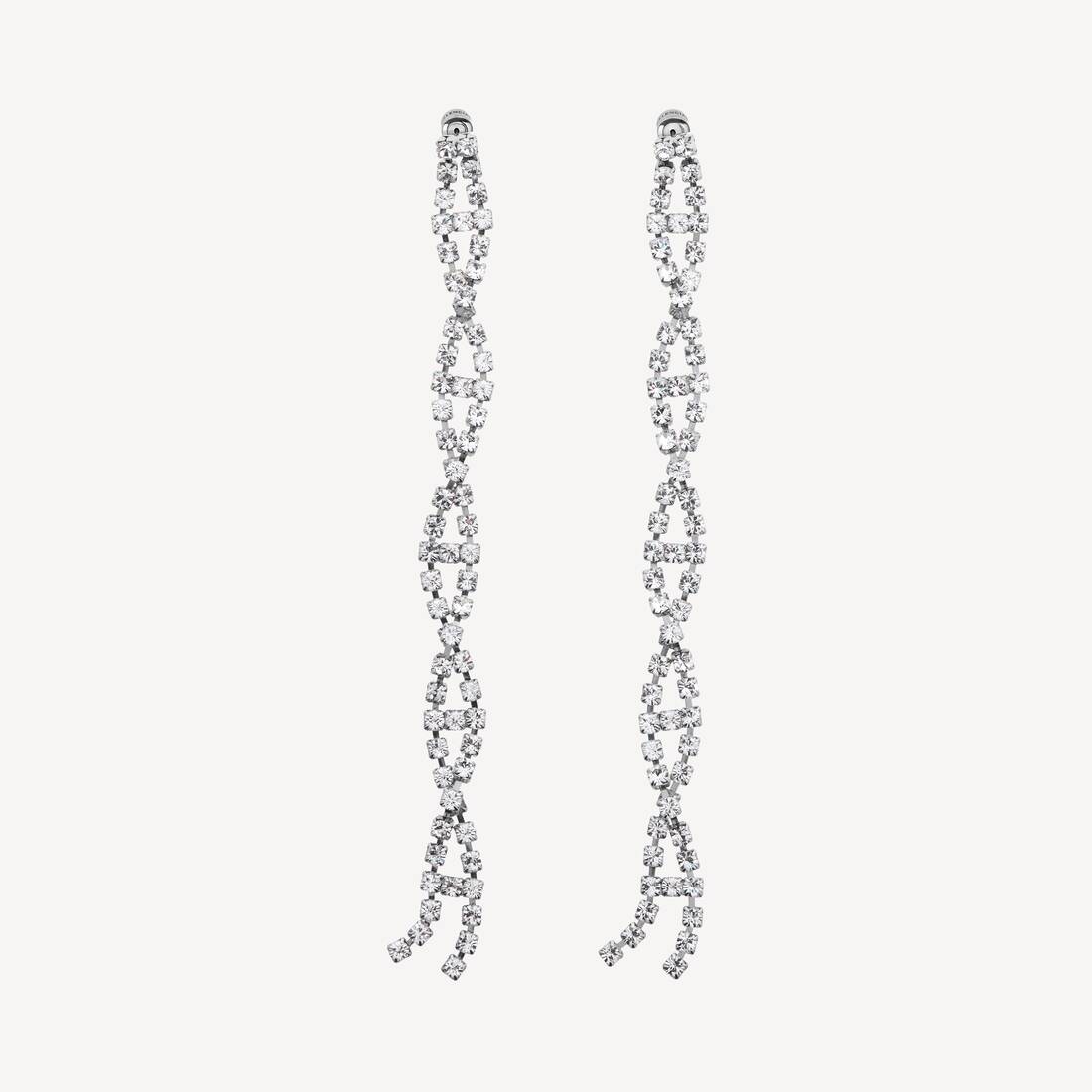 Aretes Riviera para mujer en plata brillante