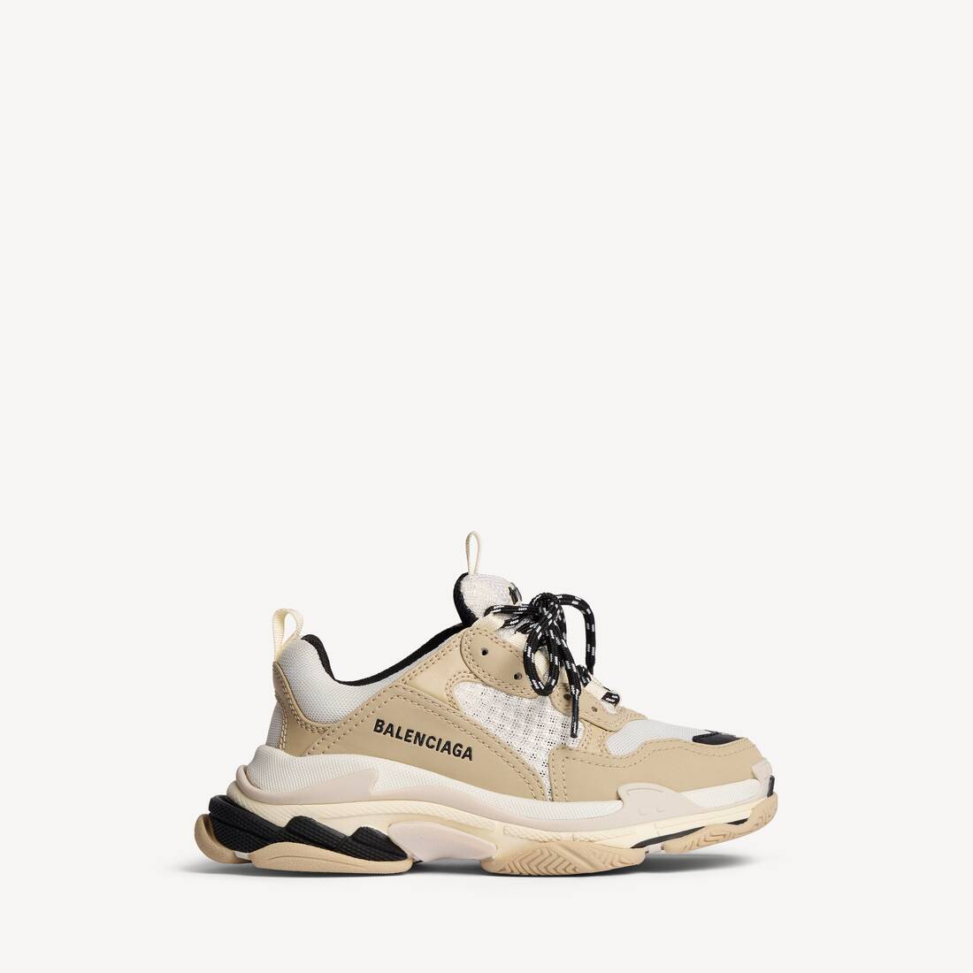 Niños - Zapatilla Triple S en beige/blanco