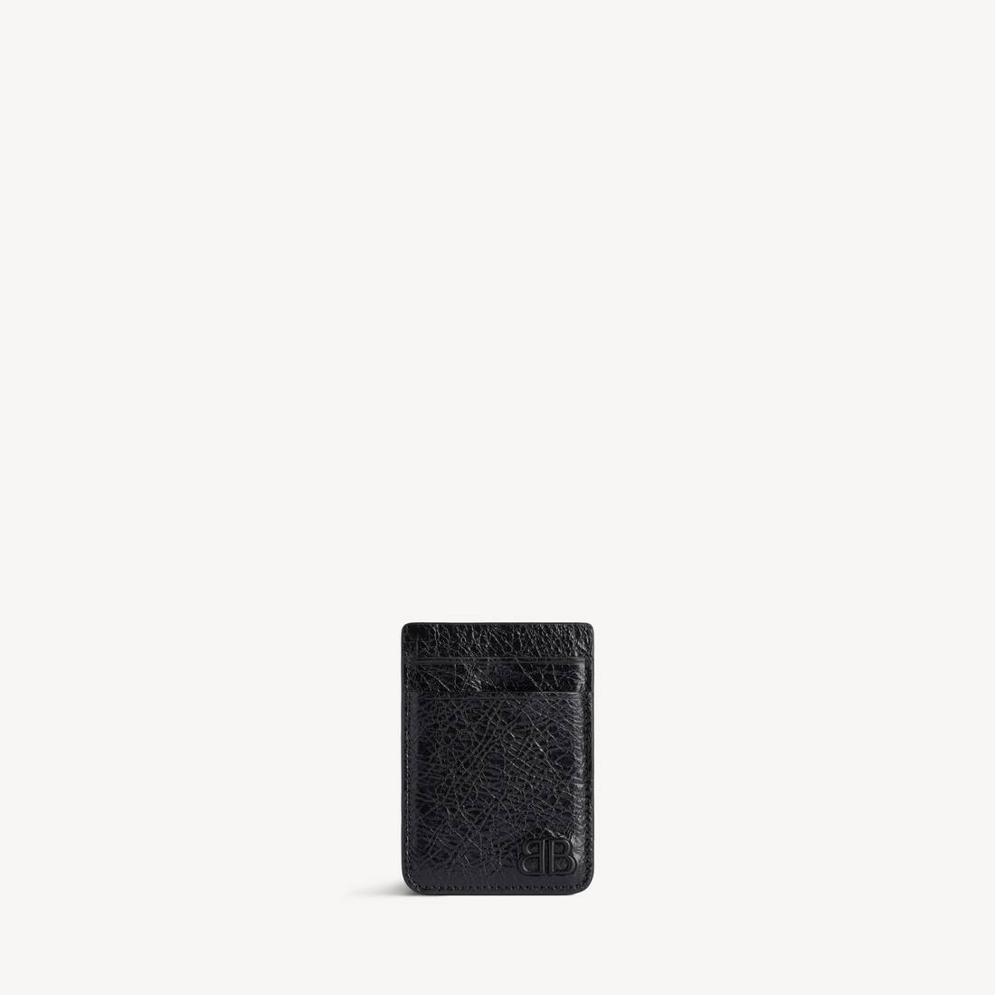 Porta tarjetas magnético de hombre Monaco en negro