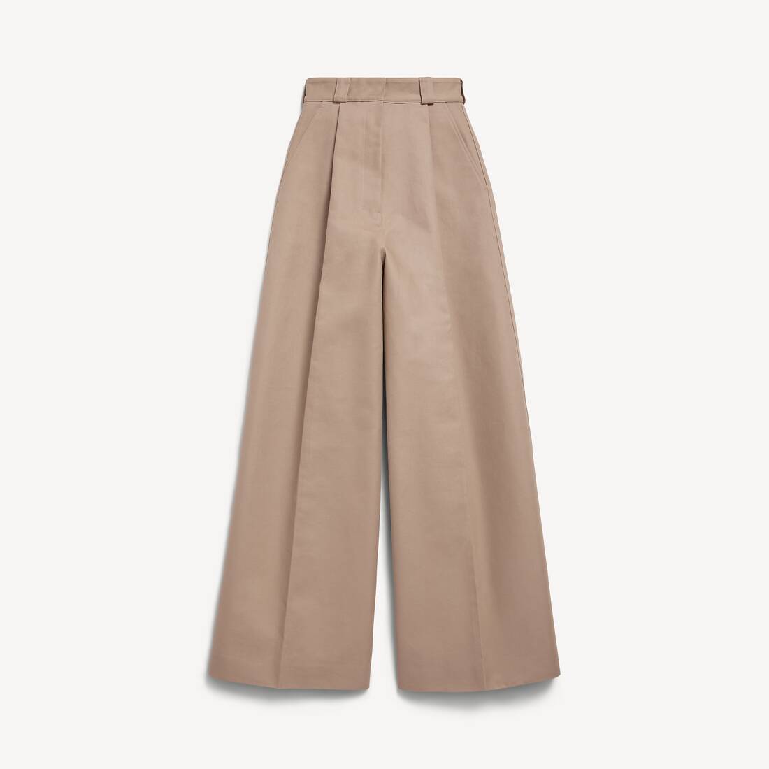 Pantalones de cintura alta para mujer en tono dune