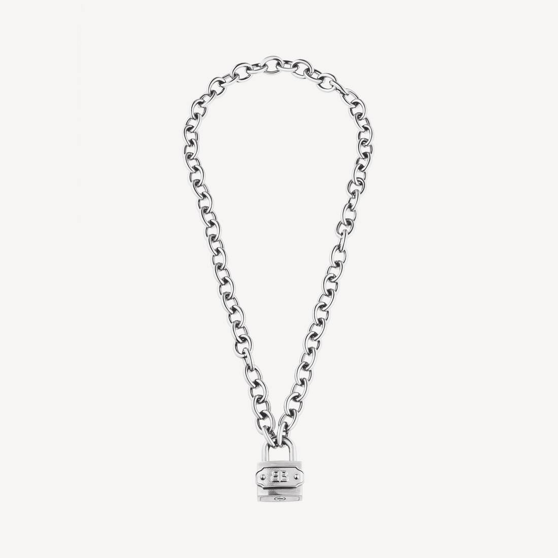 Collar con Cerradura BB en Plata/Plata Antigua