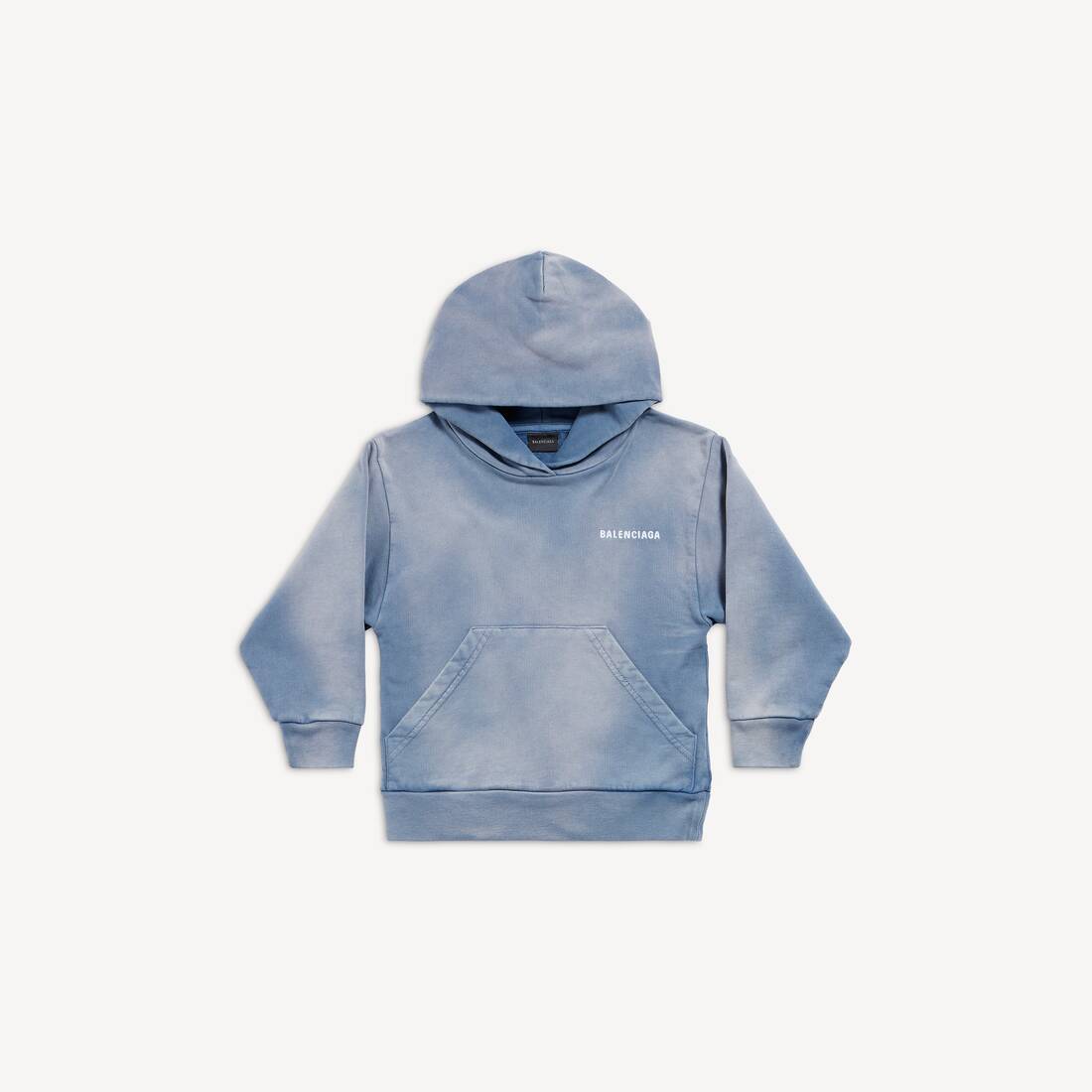 Niños - Sudadera con capucha Balenciaga trasera en azul/blanco