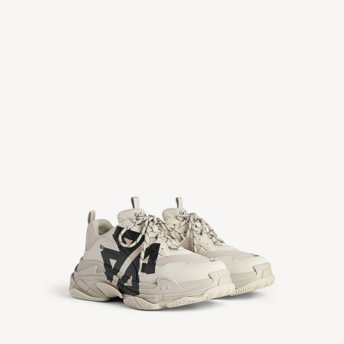Zapatilla Triple S Tape para Hombre en Beige/Negro