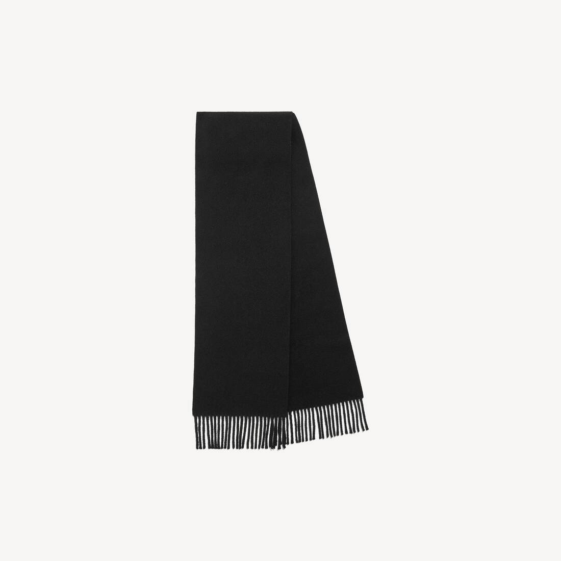 Bufanda con flecos para hombre en negro