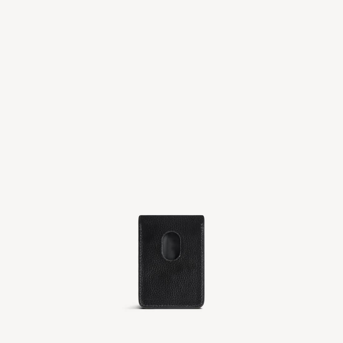 Porta tarjetas Cash Magnet para mujer con estampado de cocodrilo en negro/blanco