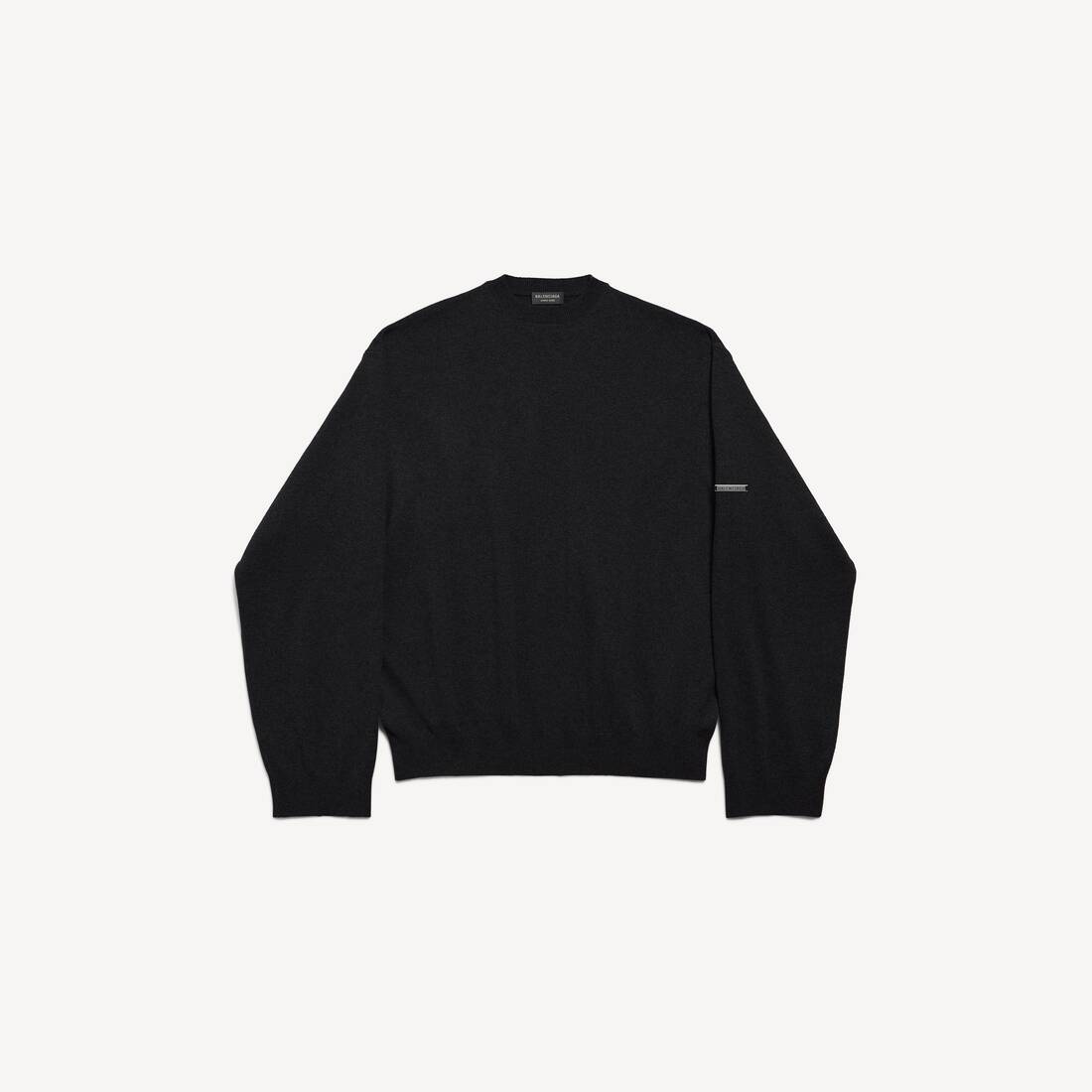 Sweater de cuello redondo para hombre en negro