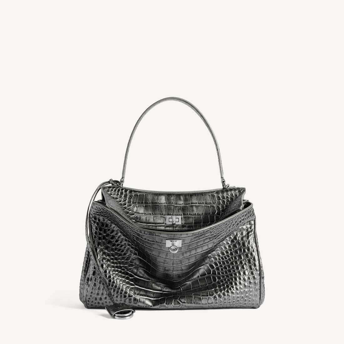 Bolso de Mujer Rodeo Mediano en Plata Oscura