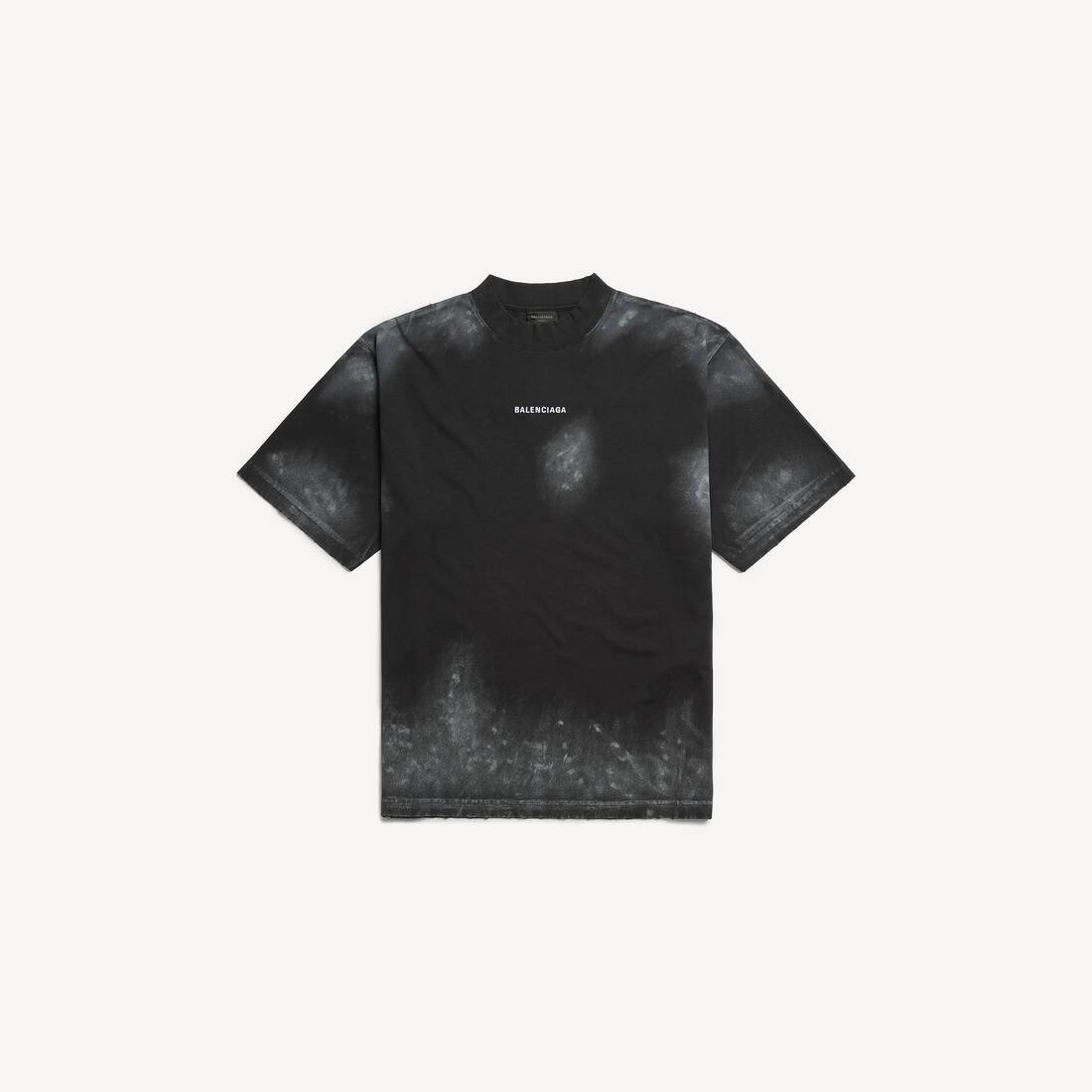 Camiseta hombre Balenciaga modelo medio en negro y blanco desvanecido