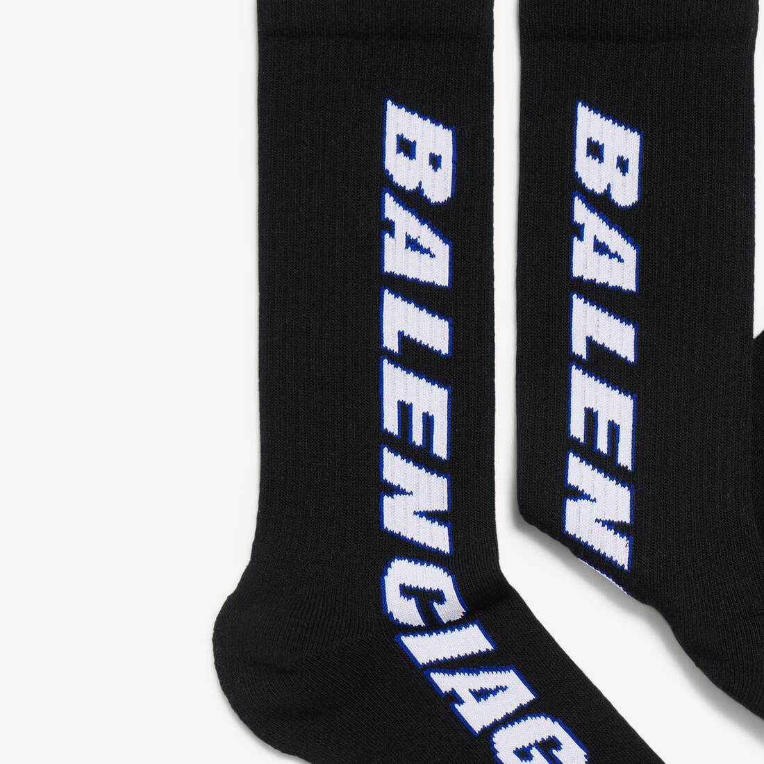 Calcetines para hombre con diseño de texto inclinado en negro/blanco