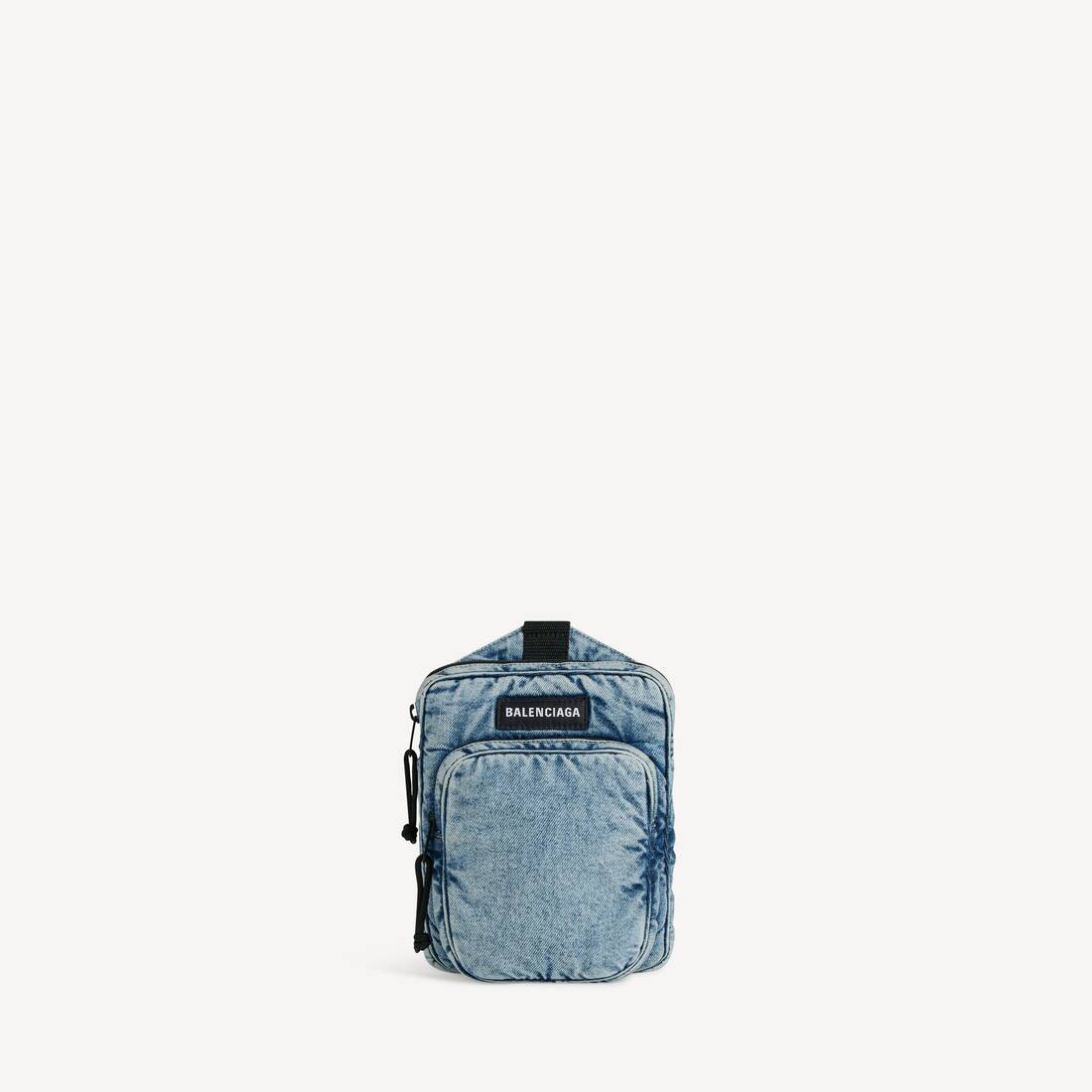 Bolso bandolera mensajero Explorer para hombre en azul desgastado