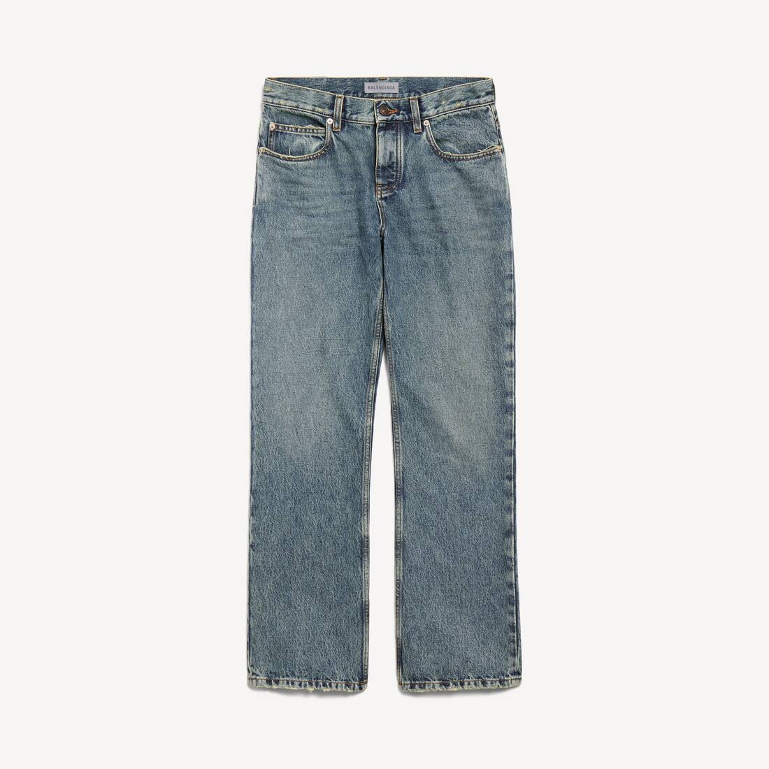 Pantalones vaqueros para mujer de corte regular en azul vintage sucio
