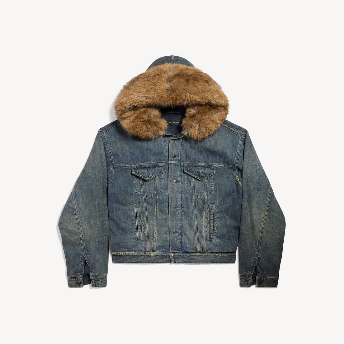Chaqueta masculina tipo caja en azul