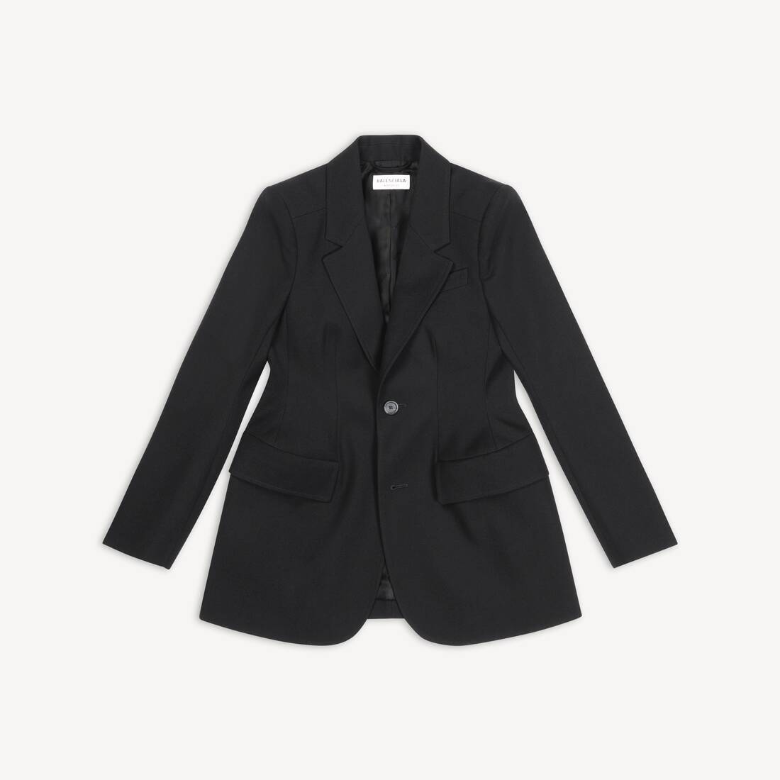 Chaqueta de silueta de reloj de arena para mujer en negro