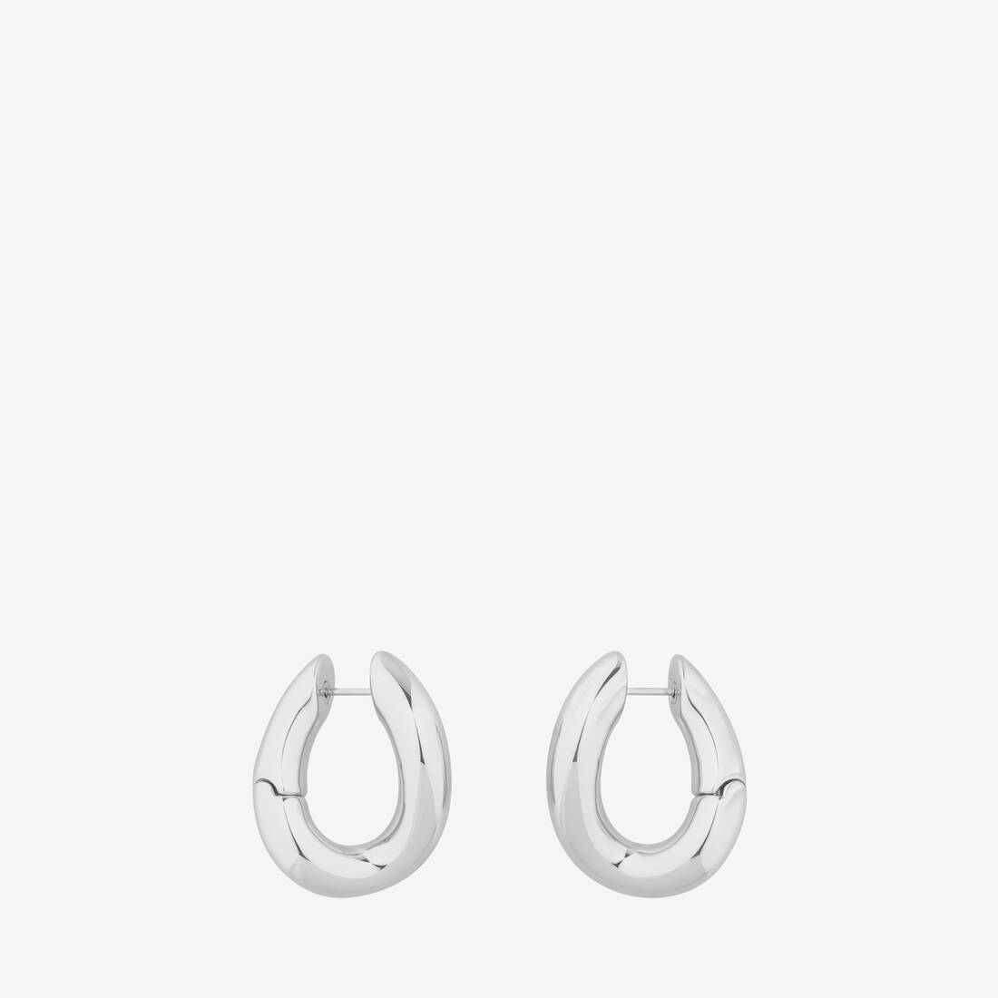 Aretes de Bucle para Mujer en Plata