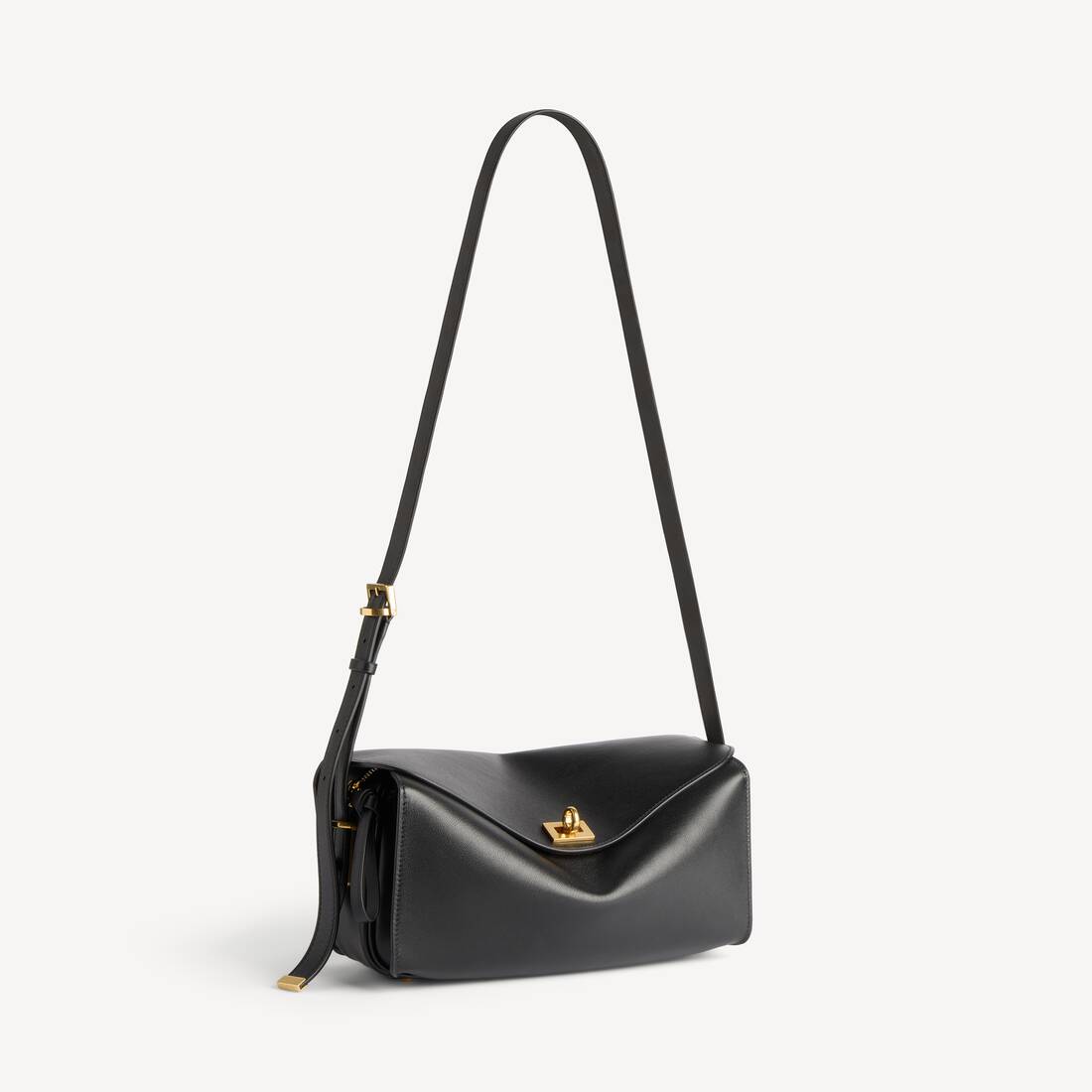 Bolso de hombro Le 7 para mujer mediano en negro