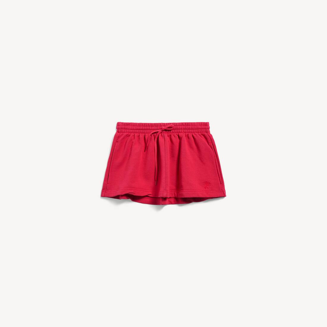 Pantalones cortos de fútbol para mujer, mini falda roja