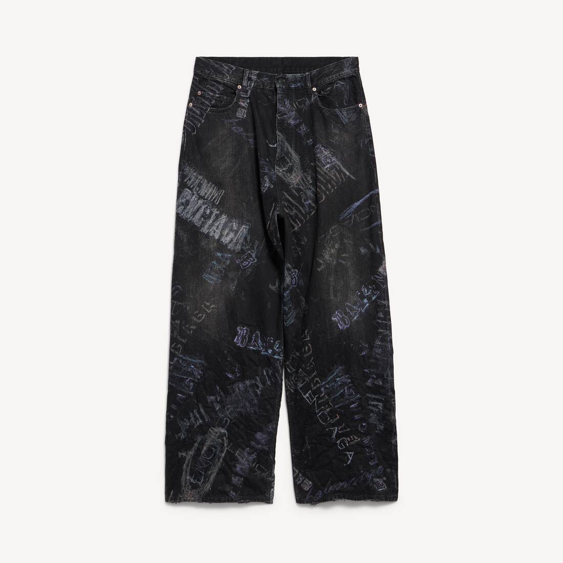 Pantalones holgados minimalistas para hombre en negro