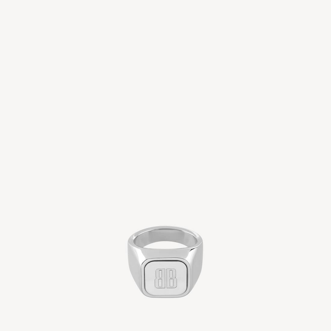 Anillo Signet Nano en plata brillante