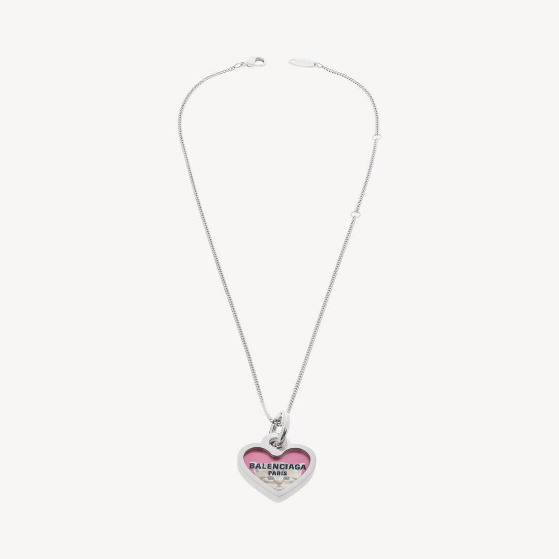 Collar Darling en plata/rosa fucsia
