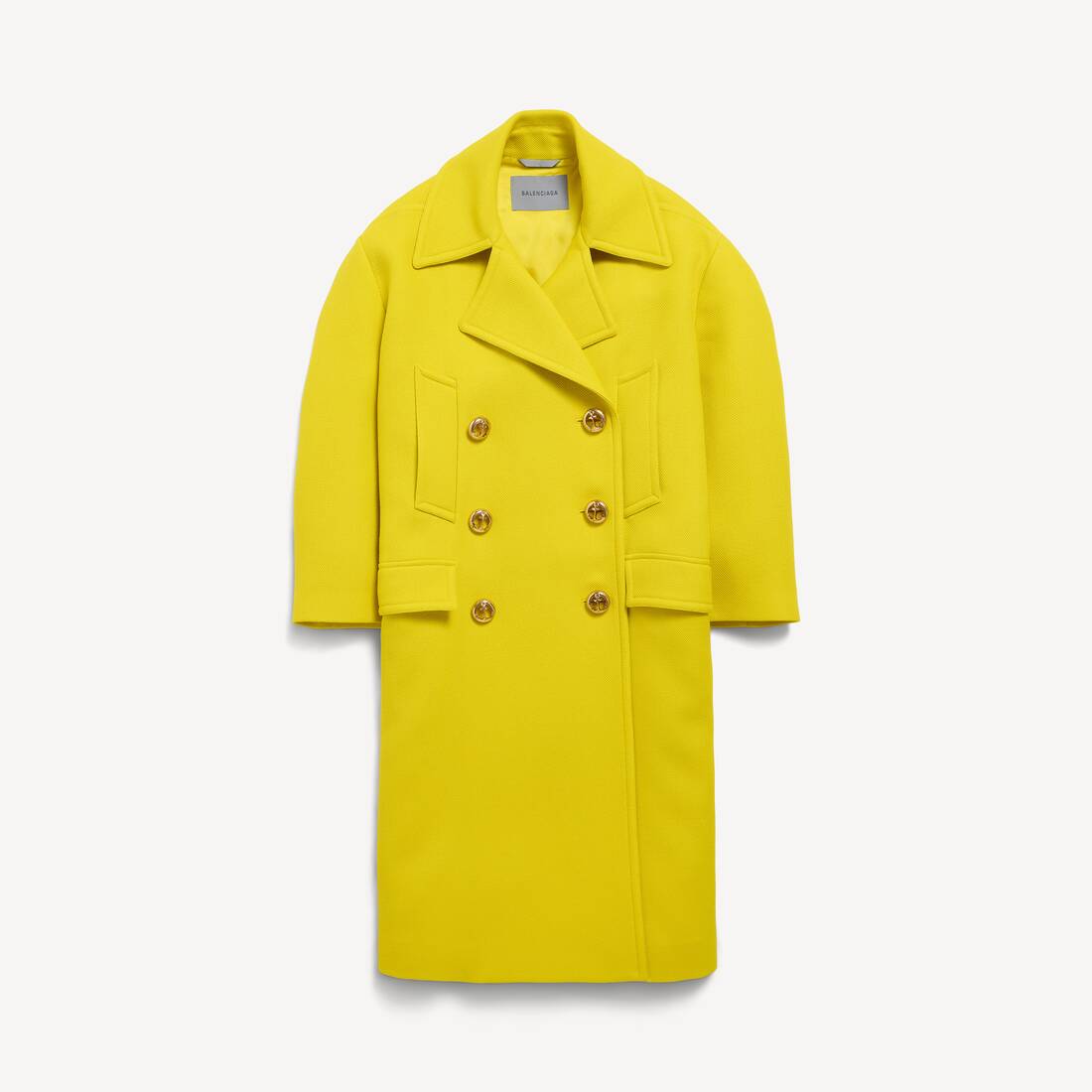 Abrigo largo para mujer en amarillo
