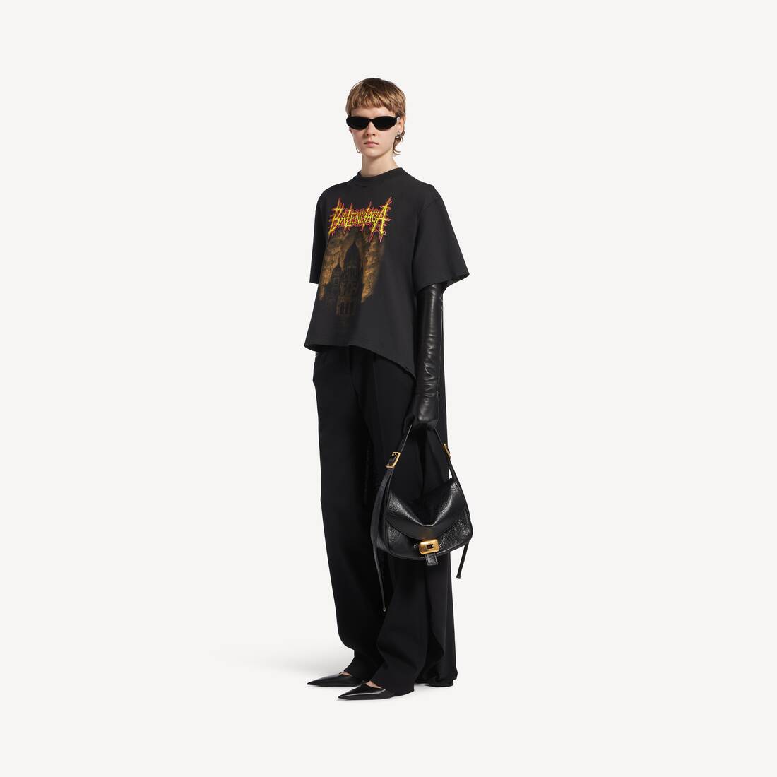 Camiseta de tren Sacré Cœur de Balenciaga para mujer en negro