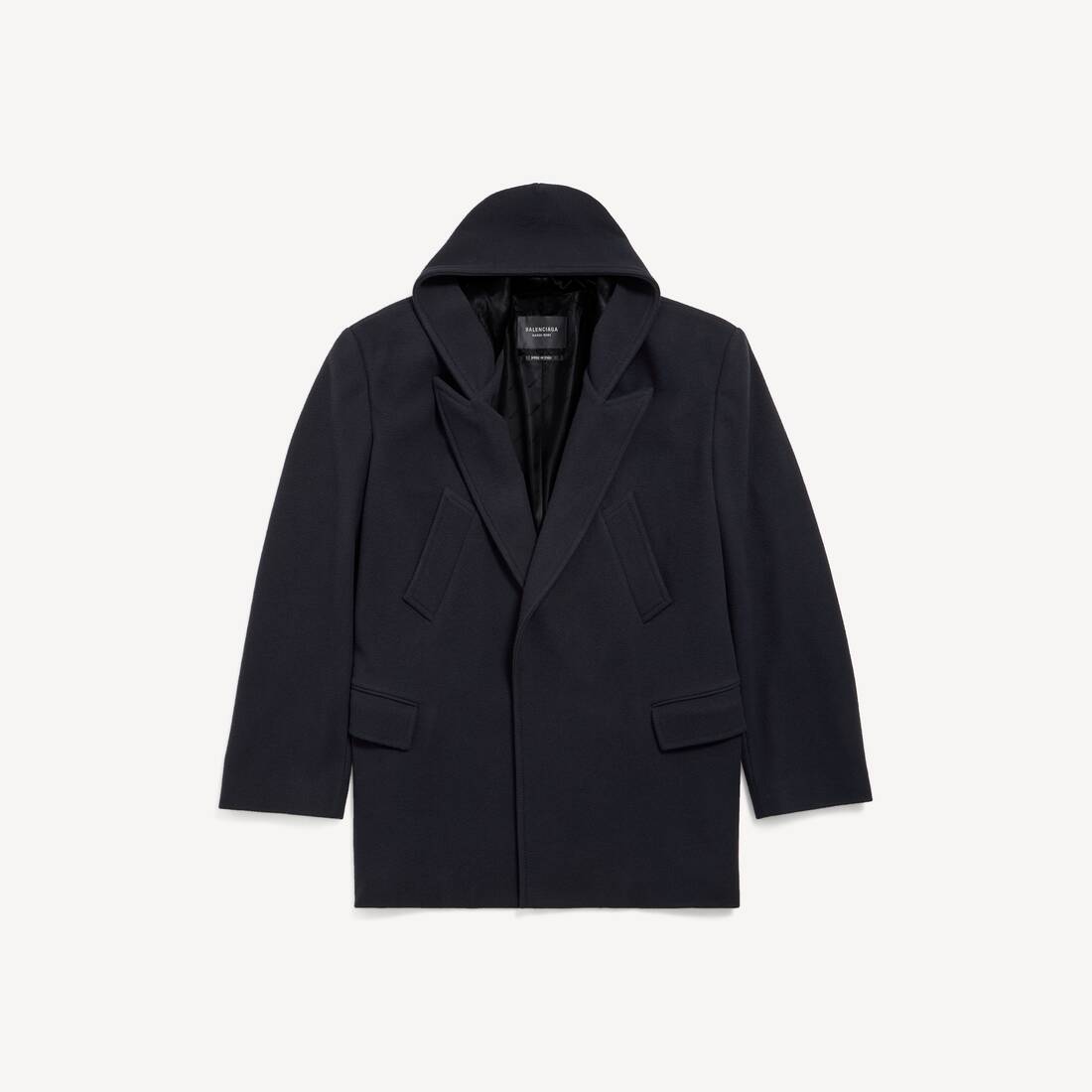 Chaqueta Corta con Capucha para Hombre en Azul Marino