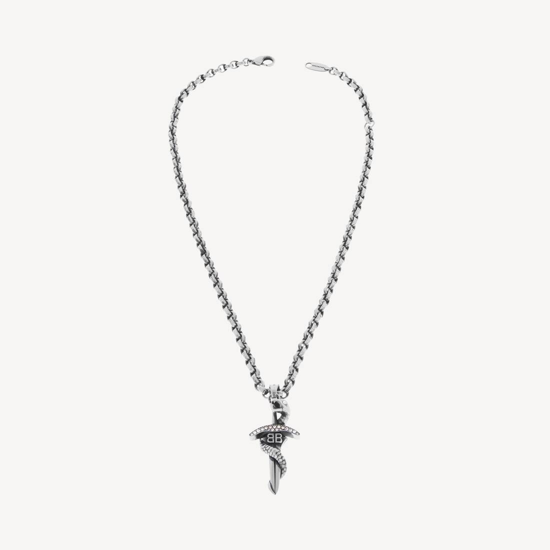 Collar de Serpiente Gótico en Plata Antigua