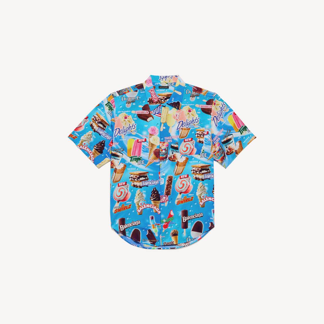 Camisa corta de manga minimalista para hombre en azul