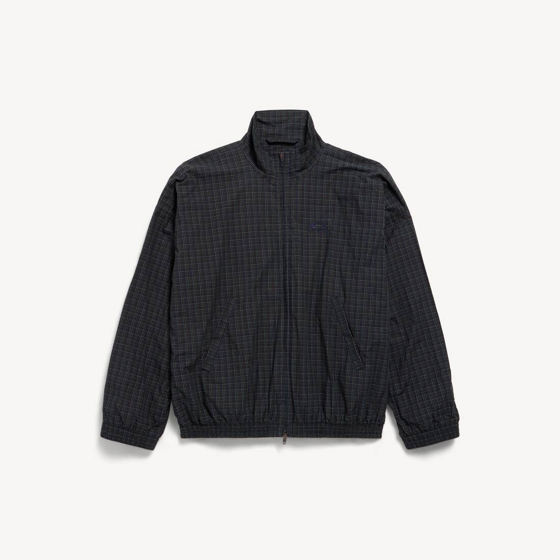 Chaqueta de chándal ajustada para hombre en azul marino/verde oscuro