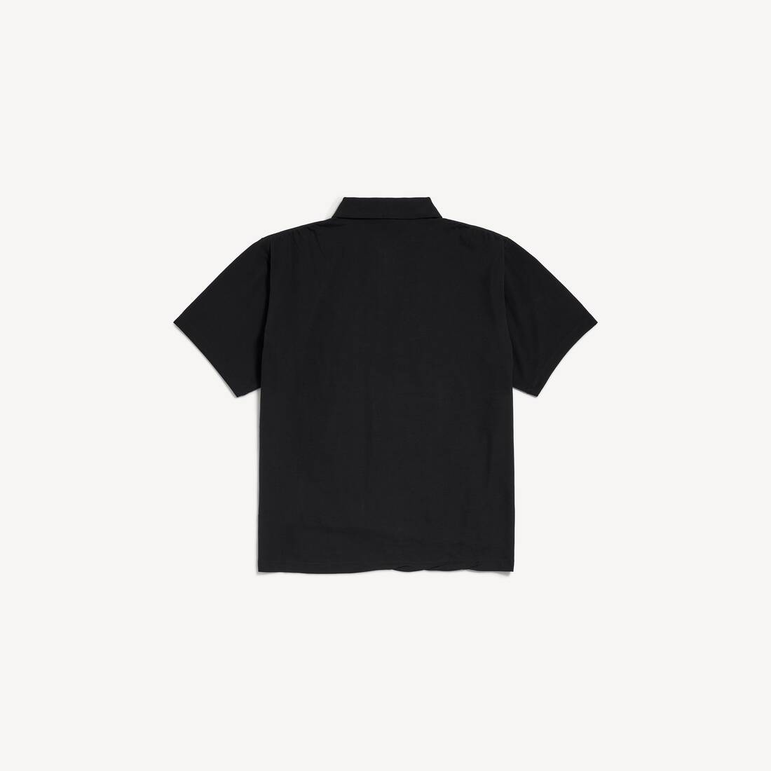 Polo clásico regular para hombre en negro