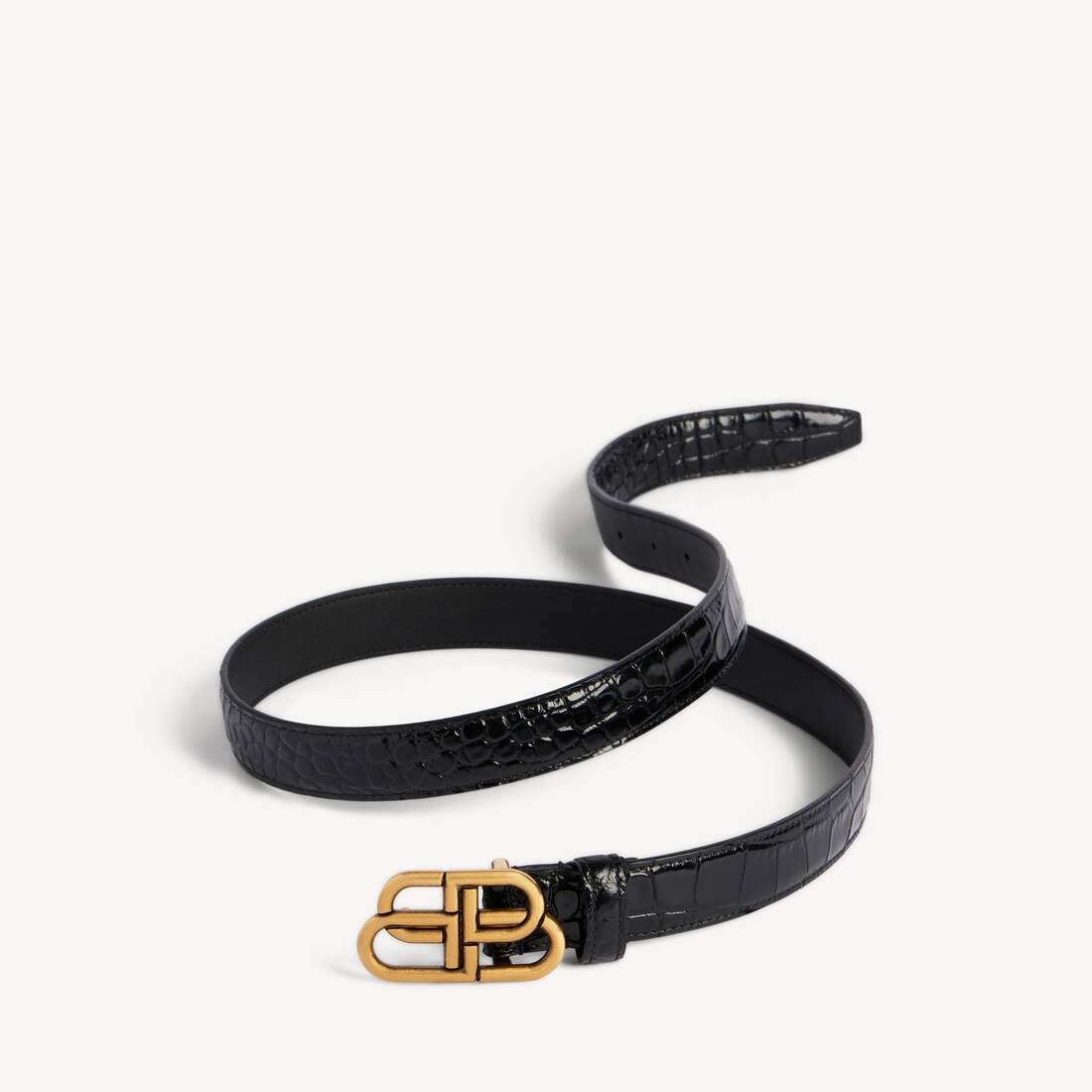 Cinturón fino BB para mujer en negro