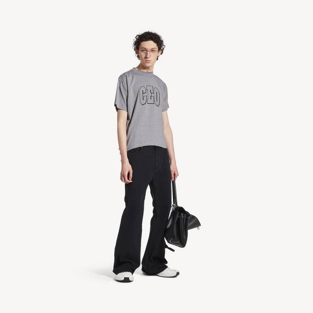 Pantalones amplios para hombre en negro
