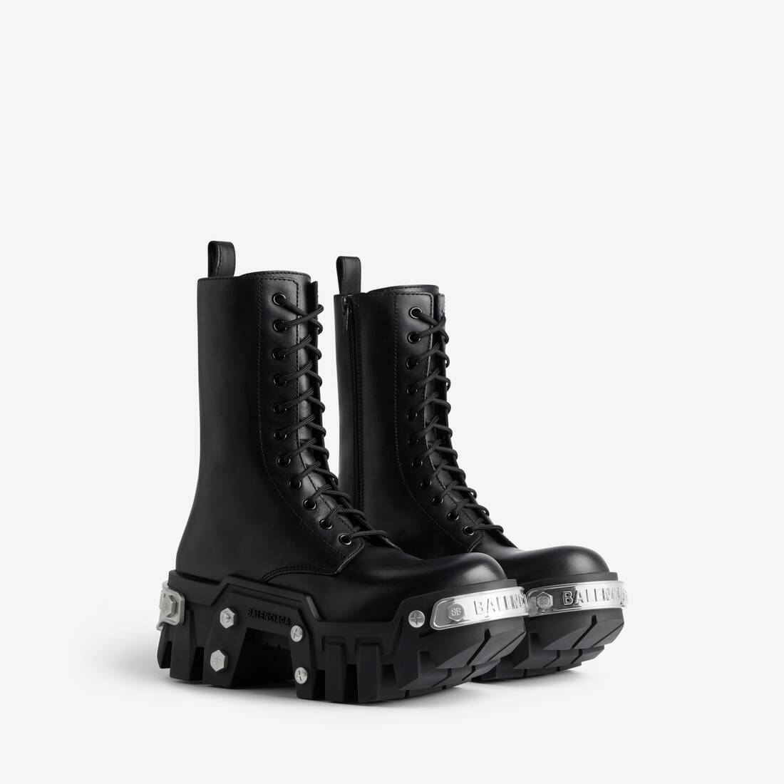 Bota de cordones Bulldozer para mujer en negro