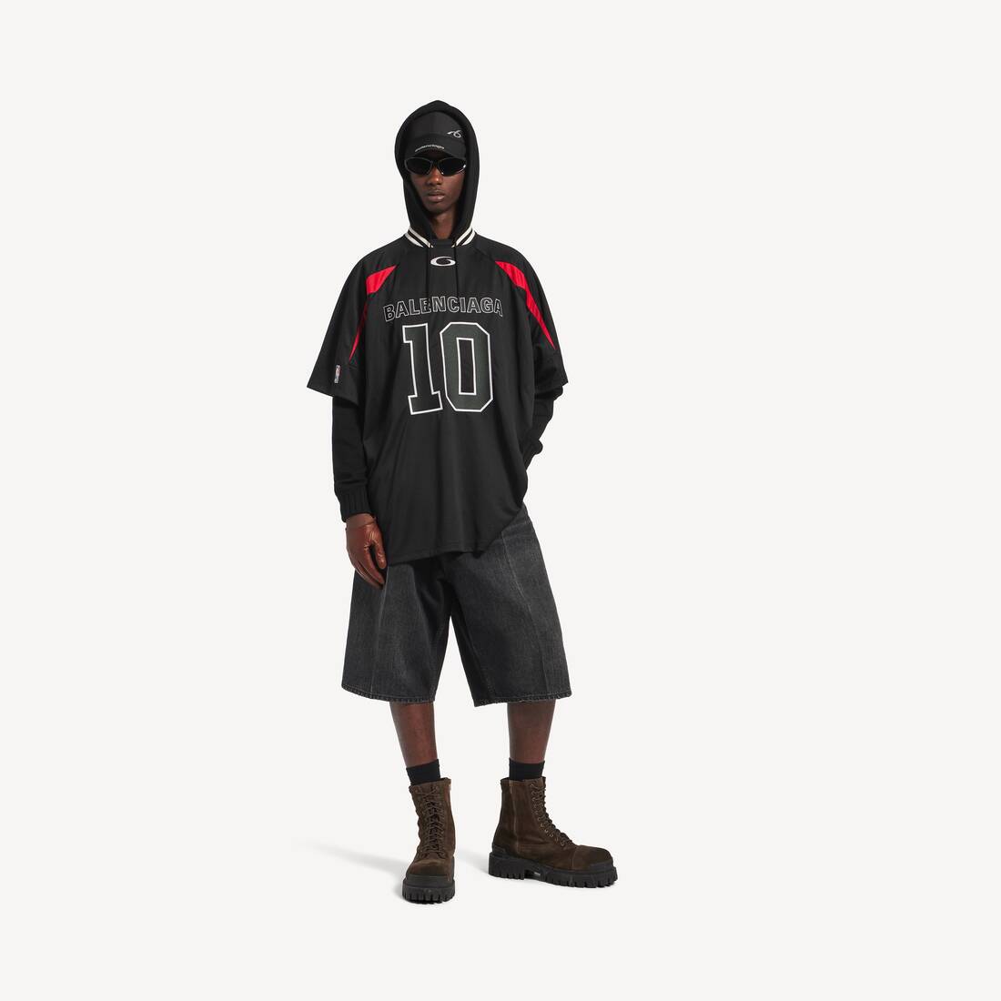 Camiseta Oversized para Hombre | Colaboración NBA de Balenciaga en Negro/multicolor
