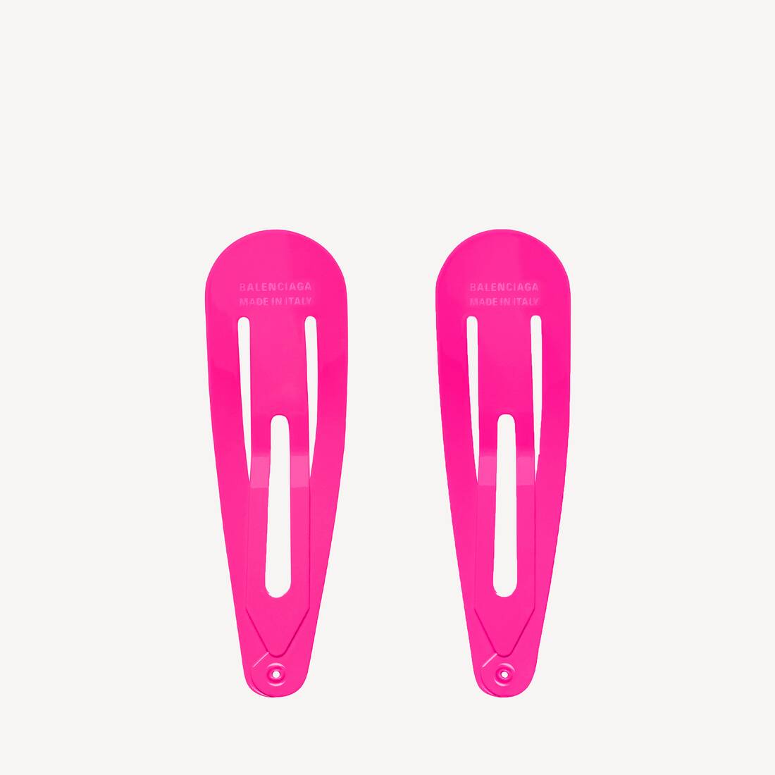 Conjunto de 2 clips con botón Holli para mujer en rosa fluorescente