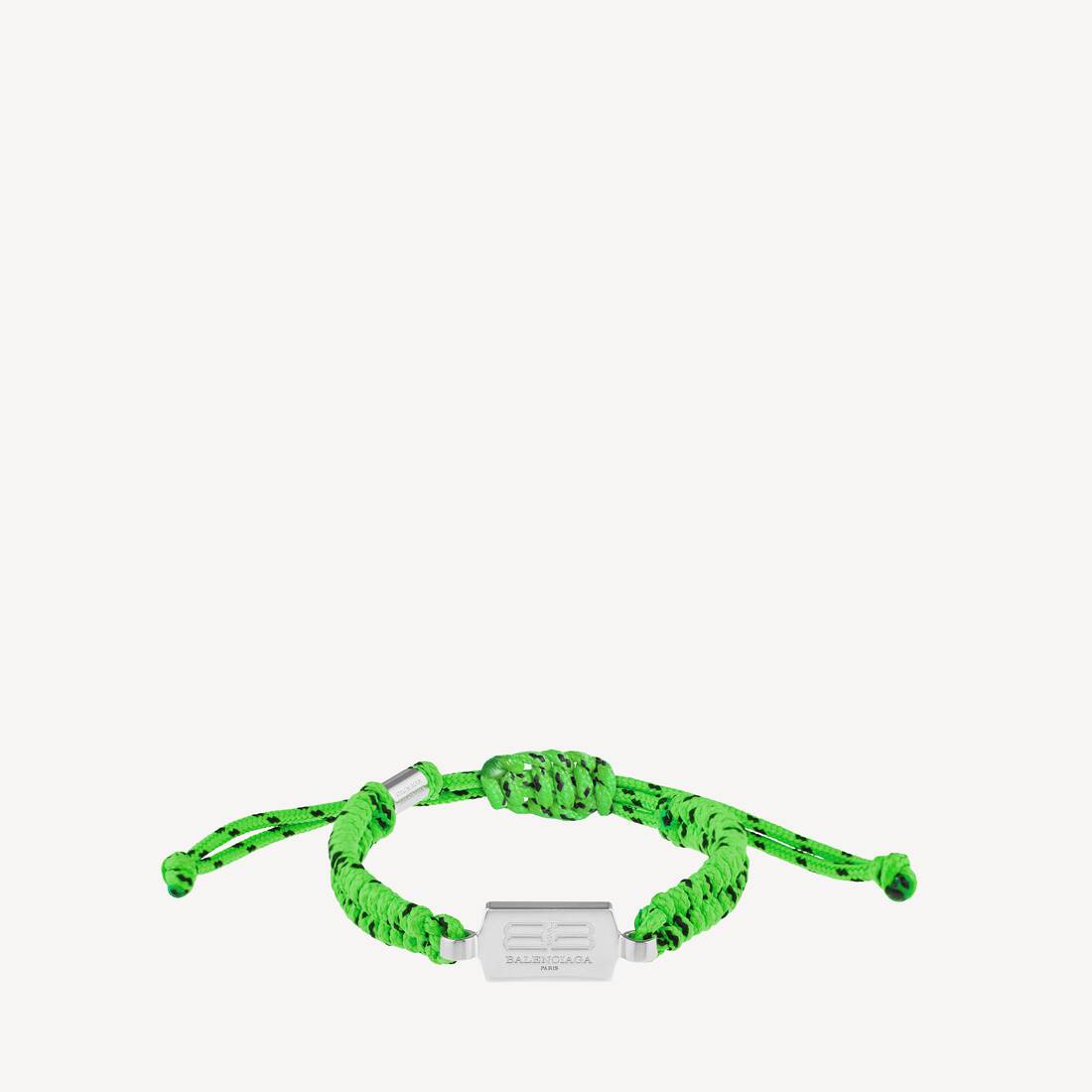 Pulsera de encaje Saint-Germain en verde neón/negro/plateado brillante