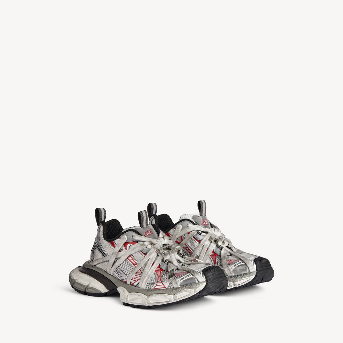 Zapatilla para hombre 3xl Extreme Laces B en gris/plata/rojo/negro