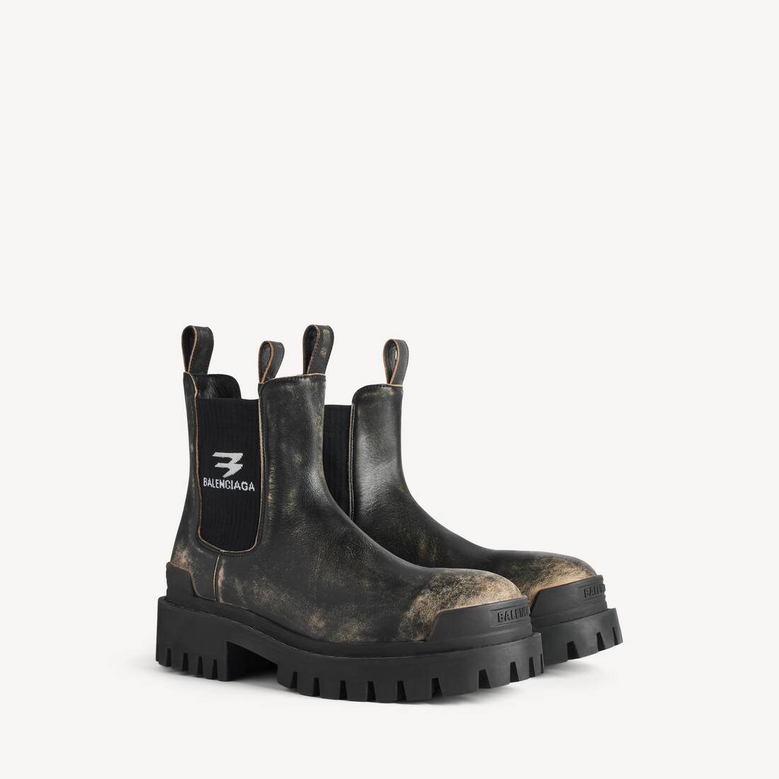 Bota Chelsea para Hombre en Negro/Marrón