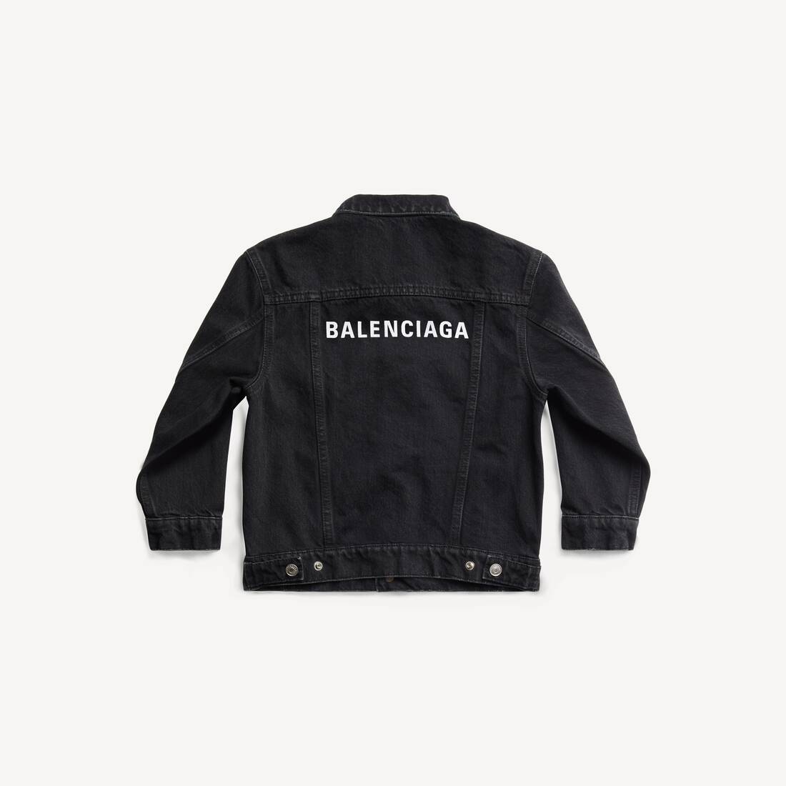 Niños - Chaqueta Balenciaga Oversized en negro desgastado