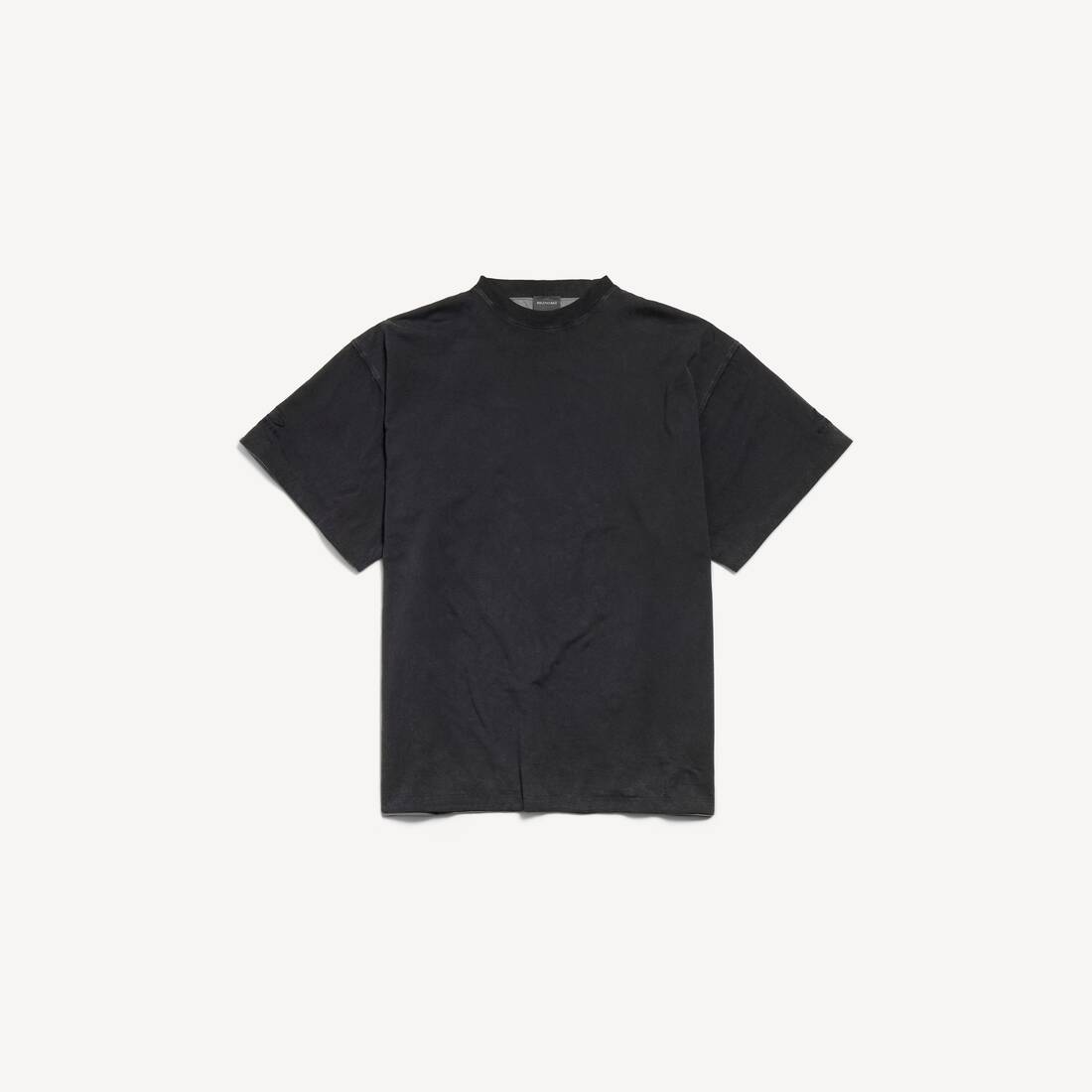 Camiseta Oversized Reversible de Balenciaga para Hombre en Gris/Negro Desgastado
