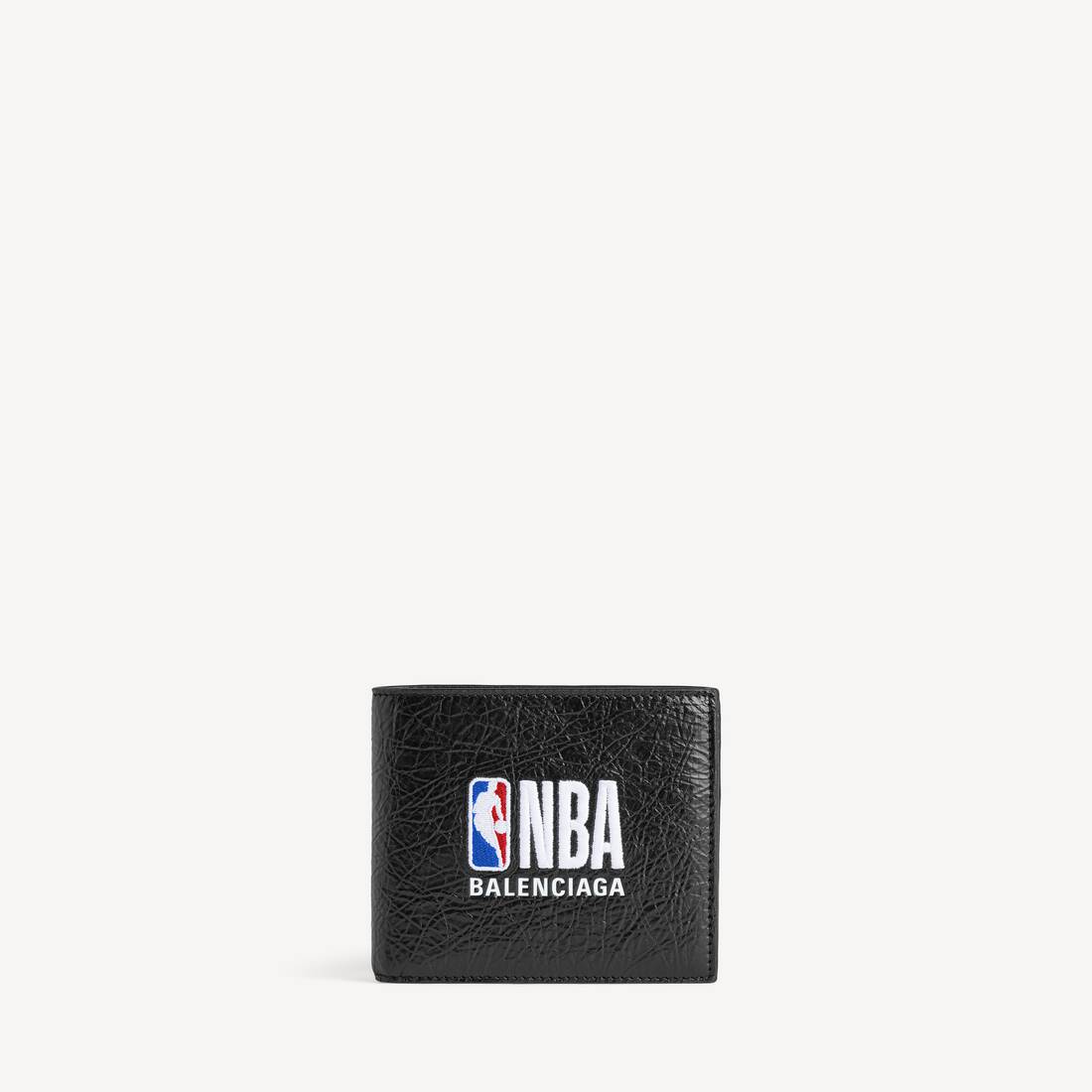 Billetera Cuadrada Plegada de Hombre | Colaboración NBA de Balenciaga en Negro