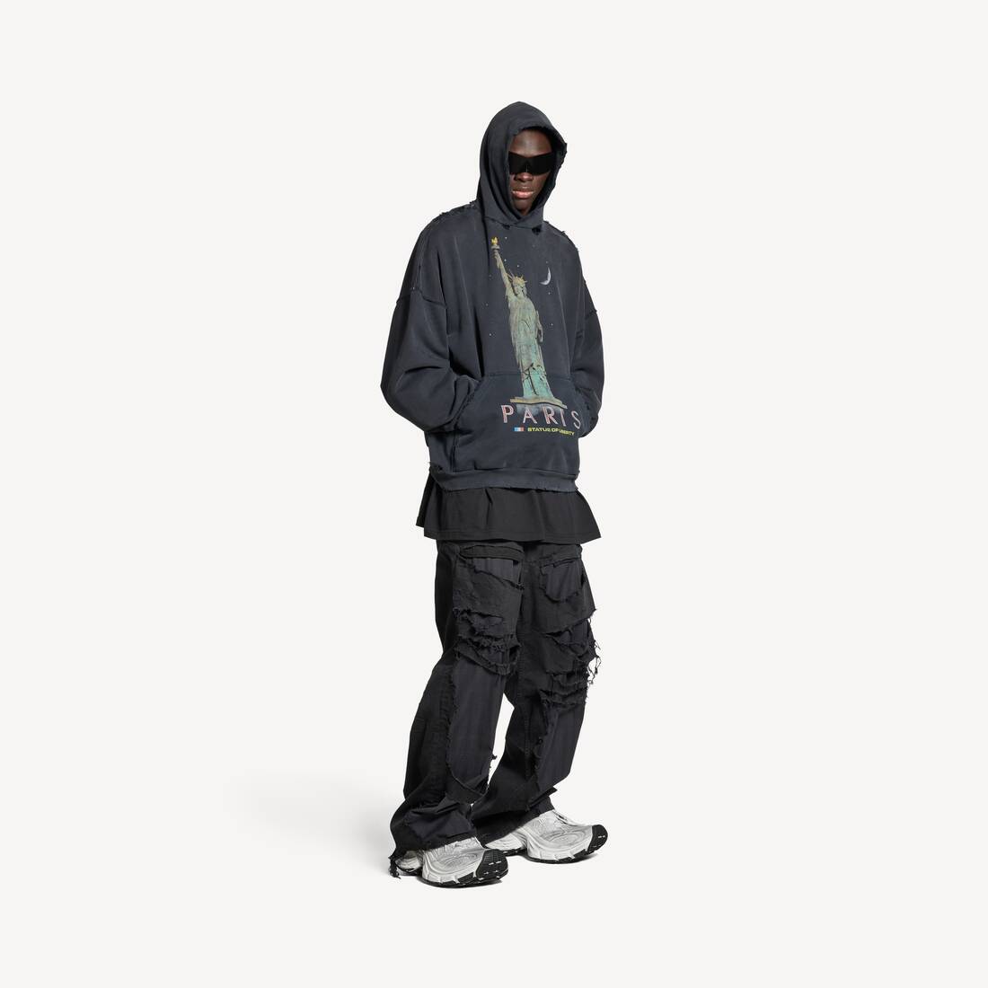 Sudadera Paris Liberty Oversized en Negro